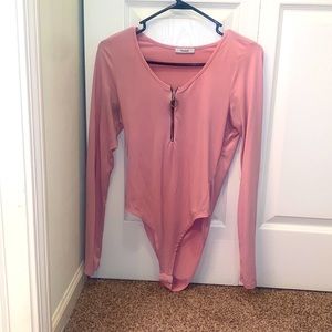 Blush pink body suit